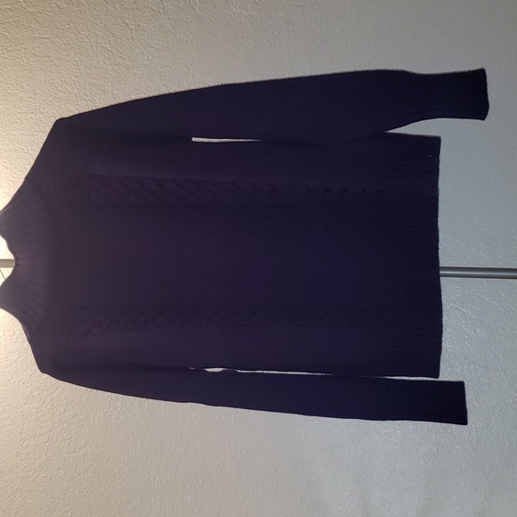 CHAPS funnel neck pullover sweater, purple, size XL - Picture 2 of 3